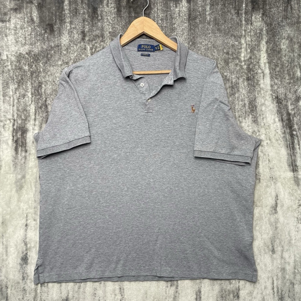 Polo Ralph Lauren Men's Classic‎ Fit Gray XL Tall Short Sleeve Polo